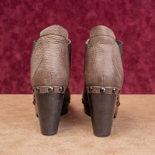 Pedro Garcia Women Brown Leather Studded Platform Chelsea Boots sz 6US EUR37