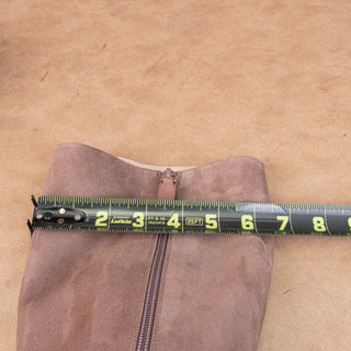 Stuart Weitzman Wmn Yuliana Slouch Rose Suede Dress Office Zip Knee Boots sz 7.5