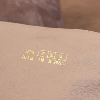 Stuart Weitzman Wmn Yuliana Slouch Rose Suede Dress Office Zip Knee Boots sz 7.5