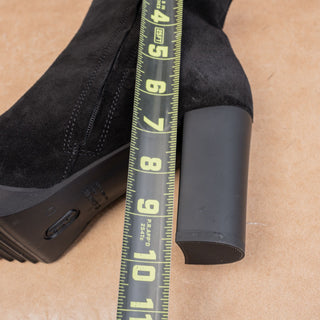 La Canadienne Myranda Waterproof Fashion Zip Matte Black Suede Dress Boots sz 10
