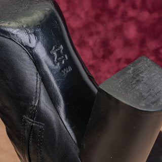 Tory Burch Women Bowie Black Leather Zip Fashion OTK Boots sz 10