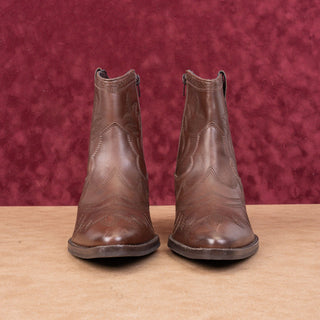 Seychelles Women Upside Brown Leather Western Cowboy Boots size 9