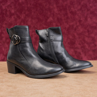 Paul Green Women Vanessa Black Leather Fashion Party Ankle Boots 7.5US AUS 5