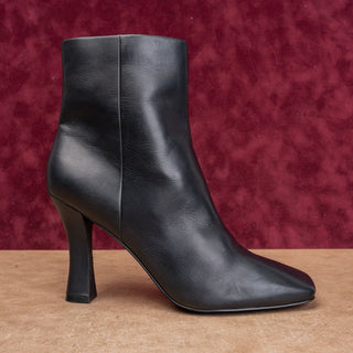 Marc Fisher Women Cello Black Leather Fashion Square Toe Ankle Boots sz 10