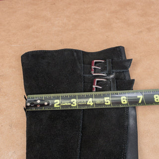 Blondo Women Reagan Waterproof Black Suede Stretch Moto Knee Boots sz 7