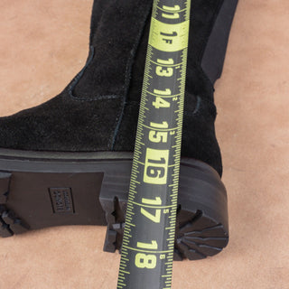 Blondo Women Reagan Waterproof Black Suede Stretch Moto Knee Boots sz 7