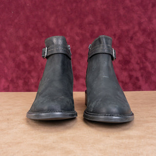 Clarks Women Maye Black Leather Strap Zip Ankle Boots sz 9.5US EUR41