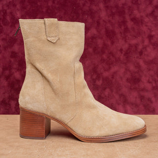 Vince Camuto Women Zeldi Tan Suede Western Back Zip Ankle Boots sz 12US EUR44