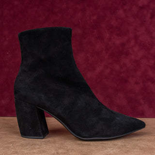 Jeffrey Campbell Women Black Suede Pointy toe Party Zip Ankle Boots sz 9.5