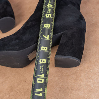 Jeffrey Campbell Women Black Suede Pointy toe Party Zip Ankle Boots sz 9.5