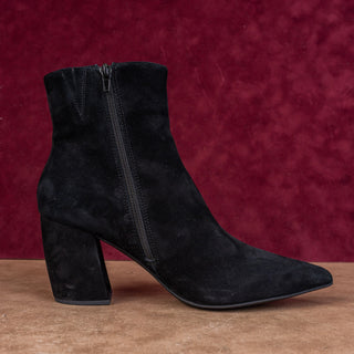 Jeffrey Campbell Women Black Suede Pointy toe Party Zip Ankle Boots sz 9.5