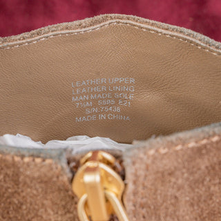 Tory Burch Women Brown Suede Zip Fashion Lug Round Wedge Ankle Boots sz 7.5