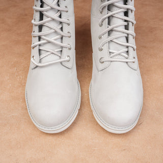 Timberland Women Campton Lace-up Grey Nubuck Waterproof 6in Combat Boots sz 8.5