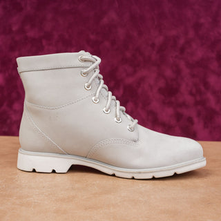 Timberland Women Campton Lace-up Grey Nubuck Waterproof 6in Combat Boots sz 8.5