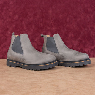 Birkenstock Unisex Stalon Grey Grain Leather Chelsea Boots size W7 M5 EUR 38