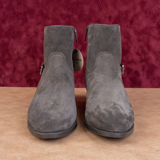 La Canadienne Women City Dry Grey Suede Waterproof Zip Ankle Boots sz 10
