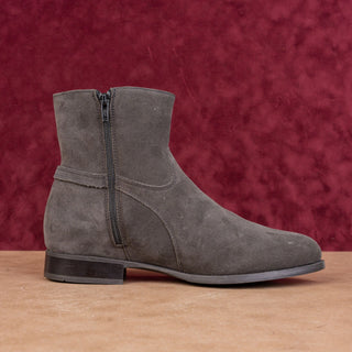 La Canadienne Women City Dry Grey Suede Waterproof Zip Ankle Boots sz 10