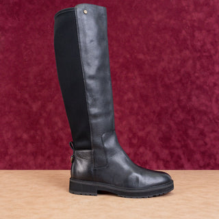 Cole Haan Women Greenwich Grand OS Black Leather Elastic Zip Knee Boots sz 8.5