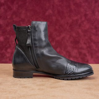 Alexandre Birman Women Black Leather Zip Fashion Deadstock Boots 6US EUR 36