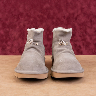 UGG Women Classic Mini Toggler Drawcord taupe Suede Ankle Boots sz 8