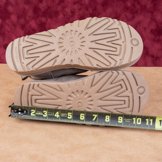 UGG Women Classic Mini Toggler Drawcord taupe Suede Ankle Boots sz 8