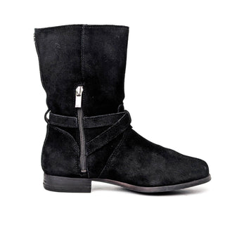 Koolaburra by UGG Women Elista Black Suede Strap Comfortable Winter Boots sz 6