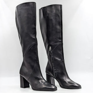 Dolce Vita Flin Black Leather Dress Office Square Toe Knee Boots size 10