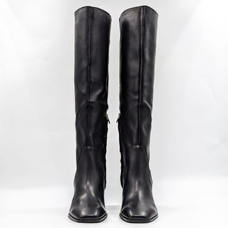 Dolce Vita Flin Black Leather Dress Office Square Toe Knee Boots size 10