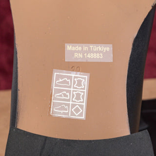 Bibi Lou Women Black Leather Cowboy Western Mid calf Boots 9US EUR39