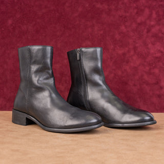 La Canadienne Women Waterproof Black Leather Zip Dress Mid Boots sz 11