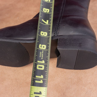 La Canadienne Women Waterproof Black Leather Zip Dress Mid Boots sz 11