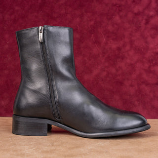 La Canadienne Women Waterproof Black Leather Zip Dress Mid Boots sz 11
