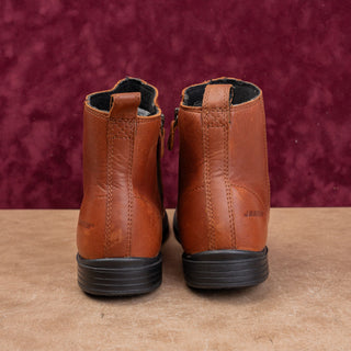 Baffin Women Kensington Brown Leather Zip Ankle Boots 8.5US EUR38.5