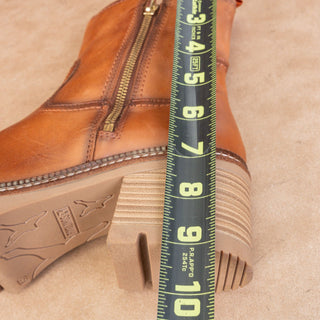 Pikolinos Women Valladolid Brown Leather Zip Chunky Heel boots 8.5US EUR39