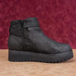 Jeffrey Campbell Women Festival Party Black Leather Platform Zip Ankle Boots 9.5