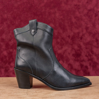 7 For All Mankind Women Black Leather Western Cowboy Ankle Boots 10US EUR 41