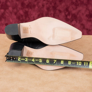 7 For All Mankind Women Black Leather Western Cowboy Ankle Boots 10US EUR 41