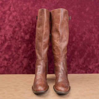 Born Wmn Brown Leather Zip Classic Riding Barn Farm Comfortable Boots 8US EUR39