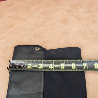 Stuart Weitzman Wmn Keelan Black Leather Stretch Dress Office Knee boots sz 9