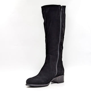 La Canadienne Women Henley Black Suede Waterproof Riding Tall Zip Boots size 8.5