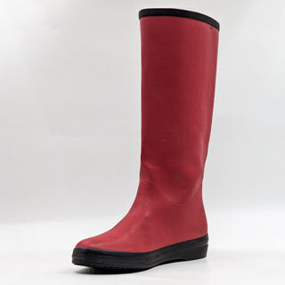 Cole Haan Women Retro Vintage 90s CH Logo Red Rubber Rain Boots sz 9