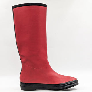 Cole Haan Women Retro Vintage 90s CH Logo Red Rubber Rain Boots sz 9