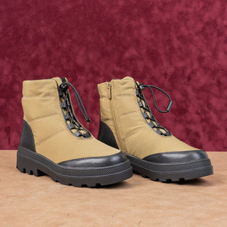 Caslon Women Cincura Zip Drawcord Fabric Green Winter Snow Boots sz 7