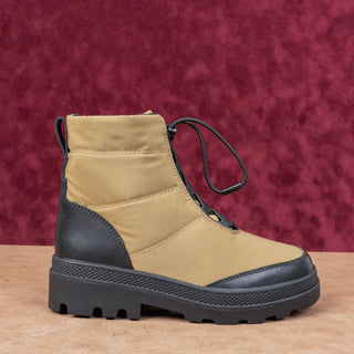 Caslon Women Cincura Zip Drawcord Fabric Green Winter Snow Boots sz 7