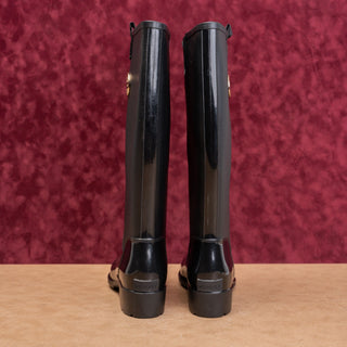 Tommy Hilfiger Wmn Festival Wide Calf Farm Riding Wellie Rubber Rain Boots sz 11