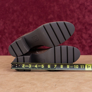 Naturalizer Women Madalyn Brown Faux Leather Waterproof Ankle Heel Boots sz 11