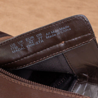 Naturalizer Women Madalyn Brown Faux Leather Waterproof Ankle Heel Boots sz 11