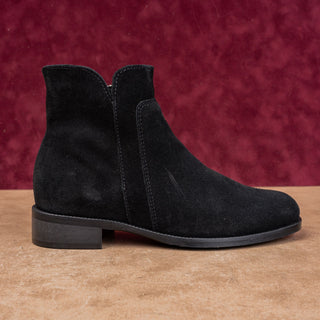 La Canadienne Women City Dry Black Suede Zip Waterproof Ankle Boots size 6