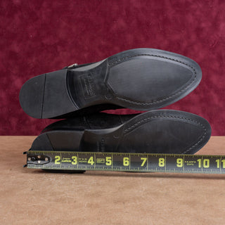 La Canadienne Women Black Suede Low Fashion Western Strap Chelsea Boots sz 9.5