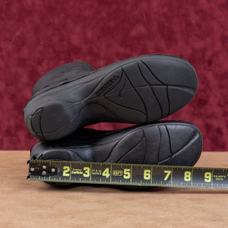 Merrell Women Emma Mid LTR Black Leather Zip Heel Boots sz 6US EUR36